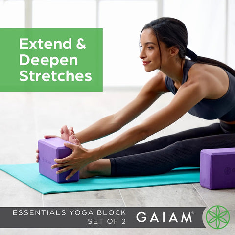 Kick Your Practice Up With This Game Changer Yoga Block Built From Lightweight EVA Foam With A Nonslip Grip And Rounded Beveled Edges That Keep You Balanced Through Pilates Vibes, featuring purple yoga blocks.