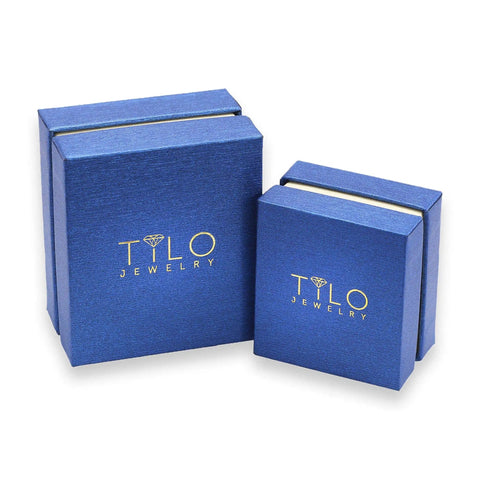Shiny 14k White Gold Ball Stud Earrings With Secure Butterfly Pushbacks, 4mm Classic Round Studs, High Polish Finish, Everyday Sparkle Jewelry For Ears, Hypoallergenic Post And Backing in blue jewelry box