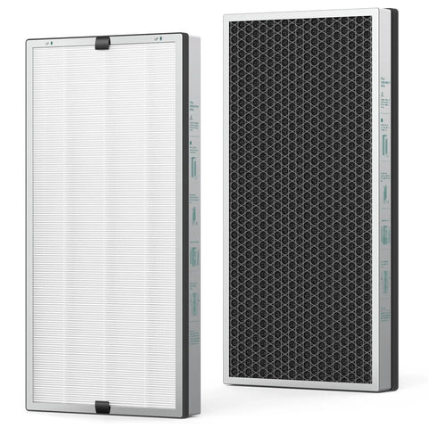 Air Purifier Replacement Filter 2 Pack For JF999 3 In 1 True HEPA 13 With Activated Carbon Easy Install Captures Allergens Dust Bacteria Tobacco Smoke