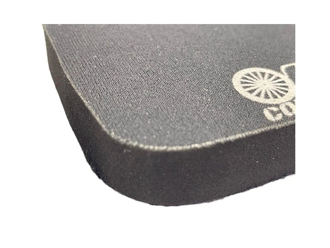 Close-up of O-Pads Replacement Aerobar Arm Pads With Hook Sheet For Triathlon And Time Trial Bikes, showing 15mm thickness and soft texture.