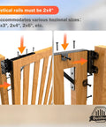 Heavy Duty Gate Frame Kit No Sag For Wood Fence Gates With Corner Brackets And Self Locking Latch installation details
