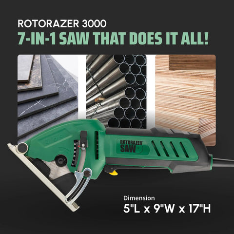 Compact Circular Saw Set For DIY Projects Cut Drywall Tile Grout Metal Pipes PVC Plastic Copper And Carpet With Blades