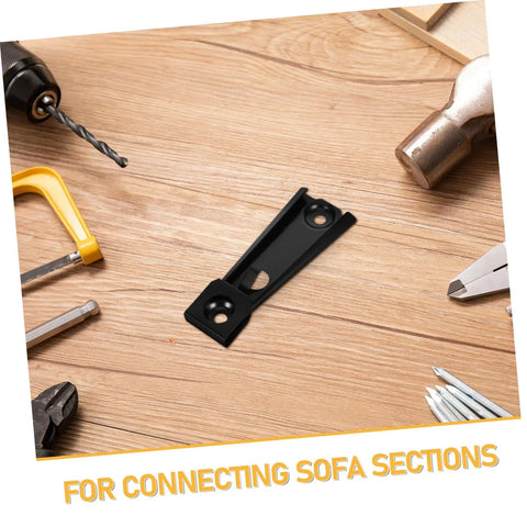 Heavy Duty Sofa Stabilizer Brackets In A Four Pack For Sectional Couch Repair and Hidden Furniture Connector Kit on wooden table
