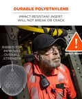 Close-up of Skullerz 8945F(x) Universal Bump Cap Insert showing ribbed design and enhanced impact protection.