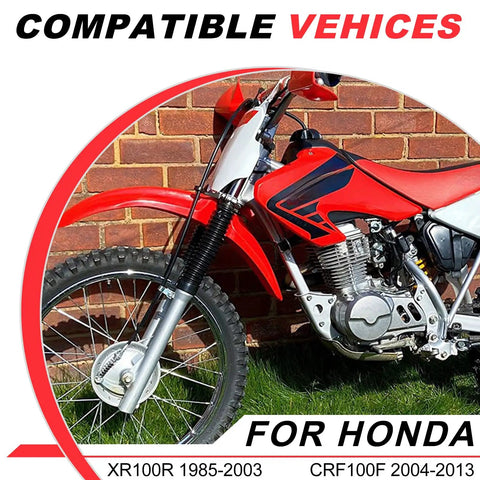 Front side view of Honda XR100R 1985-2003 showcasing compatibility with Drive Sprocket And Chain Kit With Bolts 428VM X Ring 118 Links
