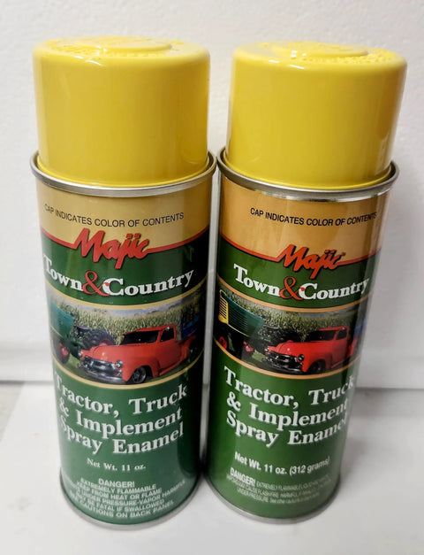 2 Cans Yellow Spray Paint For Farm Equipment Like Tractors Baler Hay Rakes And Implements OEM Color Match Premium Finish