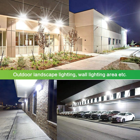 Lighting setup using 80W LED Wall Pack Light With 10800 Lumens, 5000K Cool White, Rotatable Head From 0 To 270 Degrees, IP65 Outdoor Security Flood Light