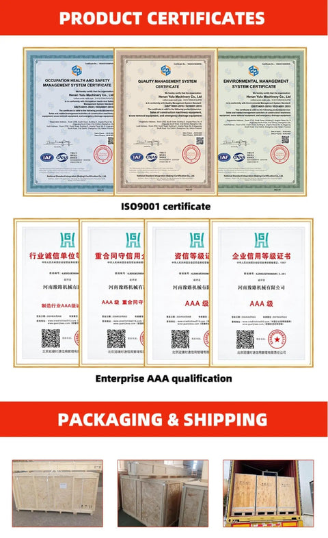 Product certifications and packaging details for Badass Lightweight Single Mast Vertical Aluminum Lift Portable Electric Aerial Platform.