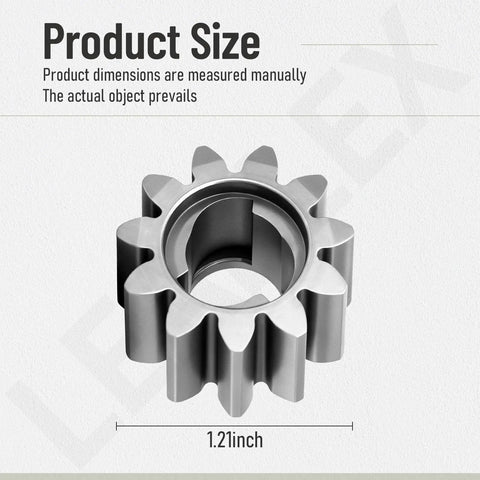 Premium Pinion Set Kit Replacement For John Deere Walk Behind Mowers, silver gear, 1.21 inch size.