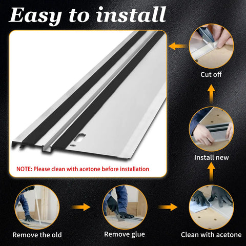 Installation guide for Splinter Guard Replacement Strip FS SP 5000 For Track Saw Guide Rails 197 x 27/32 x 1/16 Inch