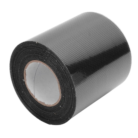 Self Adhesive Window Screen Repair Tape Patch For Windows Doors Tents Pools Fiberglass Mesh Patch Quick Fix No Fuss Strong Adhesive For Easy Budget Friendly Screen Repair 80mm By 9.15m Black roll shown