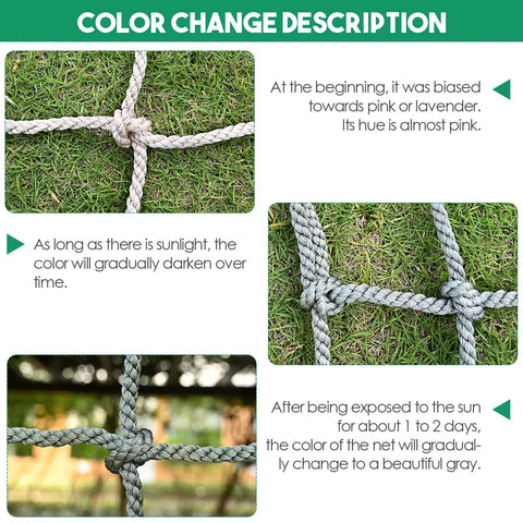 Playground Climbing Net For Kids Outdoor Playset Safe Cargo Rope Net With Nylon Rope Ladder color change description
