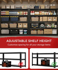 84 Inch Heavy Duty Metal Storage Shelving Unit With 5000 Lb Capacity 5 Tier Adjustable Freestanding Garage Shelves in use
