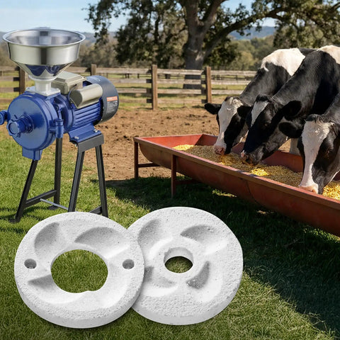 Two Pack Grinding Sheets For Electric Grain Mill Grinder Dry And Wet Grinding Discs Replacement Plates For GM002 Corn Spice Mill Built Tough Stainless Steel Easy Swap For Fresh Flavor, on farm grinder