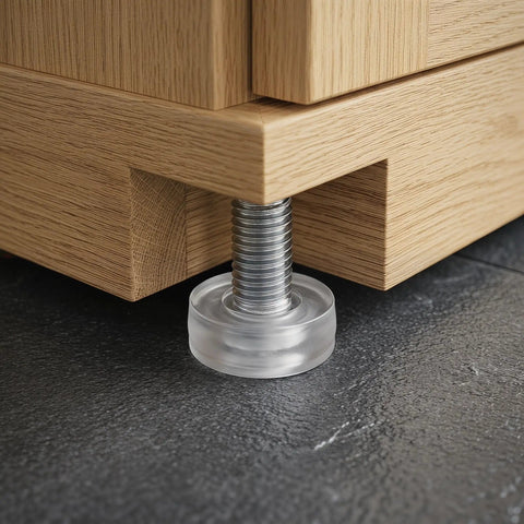 40 Pcs Adjustable M8 Threaded Furniture Feet With PVC And Metal Bumpers for cabinet leveling on tile floor