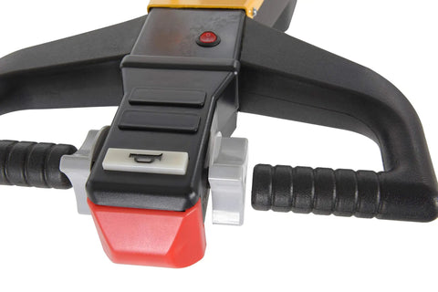 Heavy Duty Electric Powered Tugger With 5k Capacity Is Total Gas For Moving Heavy Trailers And Carts At Airports handle close-up with buttons