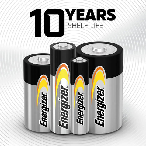 Heavy Duty Size D Alkaline Batteries 12 Pack Delivers Solid All Day Power For Flashlights Smoke Detectors And Smart Home Gear display with 10 year shelf life.