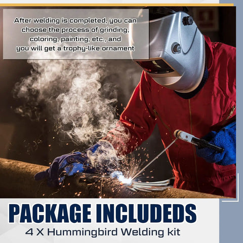 Person welding with Beginner Weld Kit Four Piece 7.87 Inch Practice Set For TIG MIG ARC Gas Weldin 201 Stainless Steel