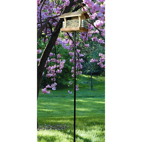 72 Inch Metal Bird Feeder And Birdhouse Mounting Pole Kit, 3 Piece Set With Ground Socket And Bracket, Heavy Duty Outdoor Pole For Quick No Fuss Setup Of Birdhouses Or Feeders, 2 Pack