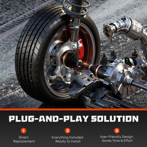 Front Left Or Right CV Axle Shaft Assembly For AWD 4WD Fits Chevy Avalanche Silverado 1500 showing wheel and suspension