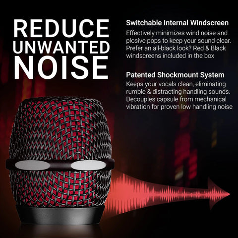 V7 Dynamic Microphone For Singing, Speech And Studio Recording With Supercardioid Pattern and anti-noise features
