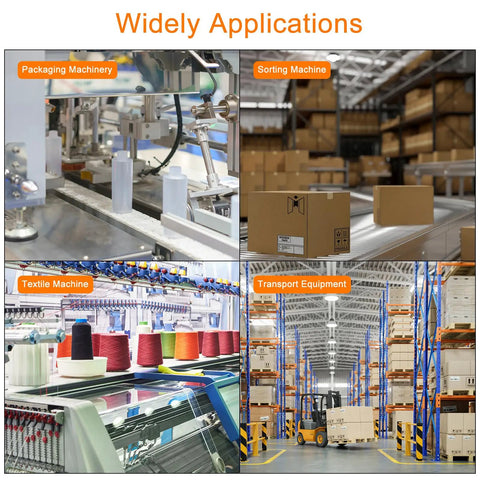 Robust Round Solenoid Electromagnet DC 24V Punching Out Fifty Newton Pull For Automation Machinery showcased in packaging, sorting, textile and transport applications.