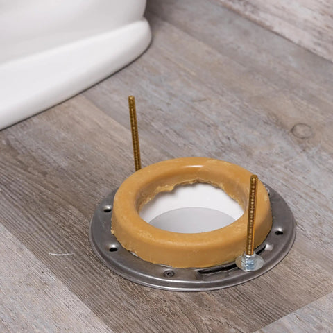 Heavy Duty Wax Bowl Ring For Toilet Installation Fits 3 Inch And 4 Inch Waste Lines, 100 Percent Petroleum Wax Gasket in place
