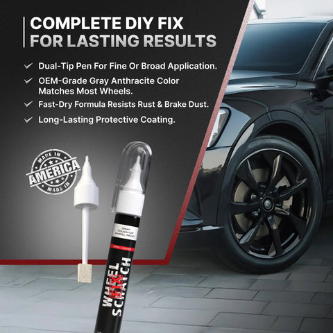 Snatch These Bold Anthracite And Dark Gray Rim Touch Up Paint Pens For Hella Quick Wheel Scratch Repair On Alloy Rigs With Super Slick Matte Finish Restoration