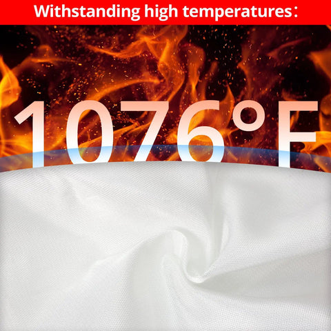 Heavy Duty Emergency Fire Blanket 8 Pack 40x40 Inch Flame Retardant Fiberglass Safety Gear withstands 1076°F temperatures.