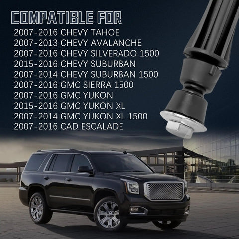 Front Sway Bar Link Kit For 2007 To 2016 Chevy Tahoe Avalanche Silverado 1500 Suburban And GMC Sierra 1500 Yukon Yukon XL Escalade Front Stabilizer Links Replacement K700432 25918049 5608020 K700538, black metal link