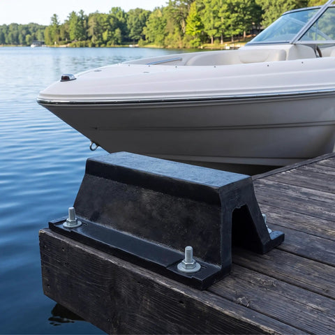 Rugged Rubber Bolt Down Dock Protection For Marinas and Piers Keeps Your Boats Safe From Impacts With Easy Secure Install No Fuss