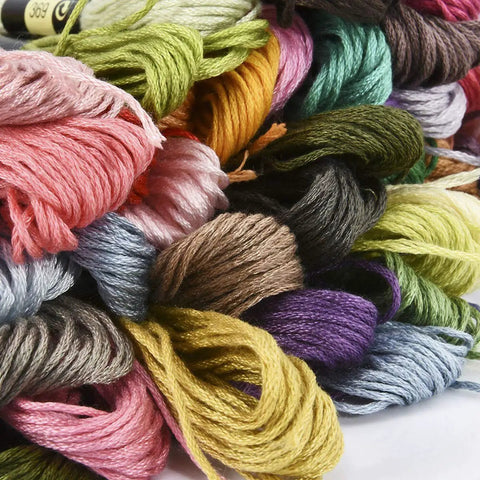 Totally Sick Rainbow Embroidery Floss Assortment Featuring Fifty Smooth Cotton Threads, colorful threads for DIY crafts.