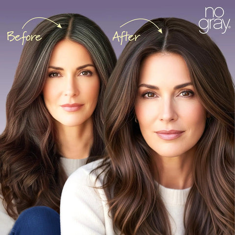 Quick Fix Gray Cover Up For Roots Beards And Brows Light Brown Shade instant transformation from gray to vibrant hair.