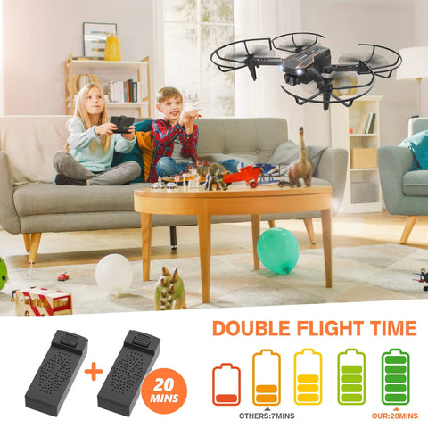 Mini Drone With 1080P HD FPV Camera For Kids RC Quadcopter With Altitude Hold Gravity Sensor in living room with children playing