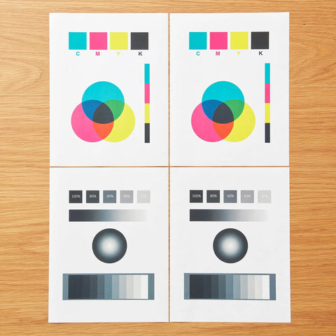 Color test print showing CMYK color spectrum and grayscale scale, ideal for testing Legit Top Grade Multipurpose Copy Printer Paper 8.5 X 11 Inches 20 Lb Bond 92 Bright White 1 Ream 500 Sheets Jam Free Laser Inkjet Ready Smooth Feed No Fuss Go To Option For Home Offices.