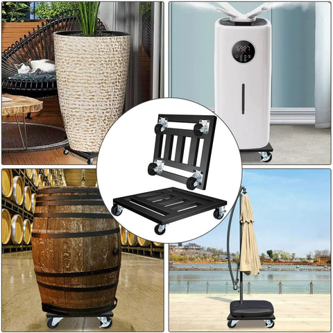 Image of Badass Heavy Duty Plant Caddy With Wheels, 12 Inch Rolling Plant Stand for various uses including flower pots and barrels.