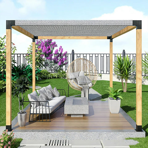 Heavy Duty Pergola Kit With 3 Way Corner Brackets For DIY Gazebo Setup Weatherproof Patio Backyard Outdoor Bracket Kit Sturdy Gazebo Hardware For Easy Assembly And Long Lasting Support