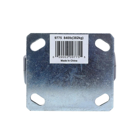 Rock Solid 6 Inch Phenolic Rigid Plate Caster Built Like A Tank For Heavy Hauls 840 Lb Load Capacity smooth metal mounting plate with barcode.