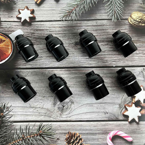 E26 E27 Light Socket Set 8 Pack Black Edison Retro Pendant Lamp Holder Plastic Screw In Socket UL Listed 250W