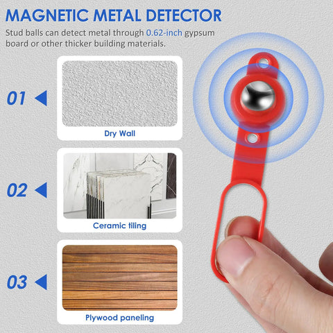 Hella Strong Magnetic Stud Finder Delivers Rock Solid Twenty Seven Pound Suction No Batteries Required Ultra Compact Build used on drywall
