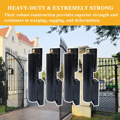 Four Pack Weld On Barrel Gate Hinges For Five Inch Gates Detachable Gate Doors 500 Pound Capacity Per Hinge With Bearing Ball Heavy Duty Steel Fence Trailer Ramp Gate Workshop Use on wrought iron gate