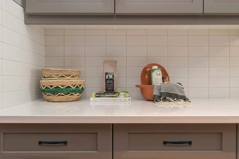 Kitchen with two 60 Pack Matte Black Kitchen Cabinet Handles And Drawer Pulls DIY Friendly Upgrade For Cabinets And Cupboards