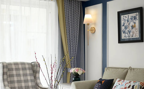 24 Inch Battery Powered Wall Sconce Pair With Remote Rechargeable 5000mAh LED Wall Lamps Dimmable No Wiring Needed Easy Setup 12 Hour Run Time 10 Color Modes Gold Finish Farmhouse Bedroom Decor illuminating a cozy living room corner