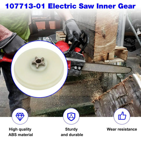 Replacement Sprocket Gear For Electric Chainsaw ABS Construction Built Tough Non Toxic Finish Fits 107713-01 And 717-04749