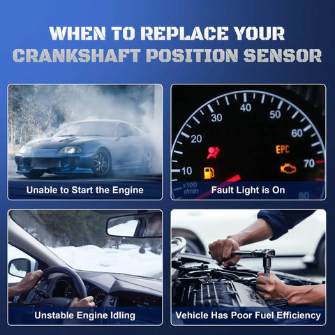 Crankshaft Position Sensor Replacement For Dodge Chrysler Jeep Journey Avenger Caliber Viper 2007-2017 2.4L 2.0L 8.3L 8.4L for no-start and fault lights