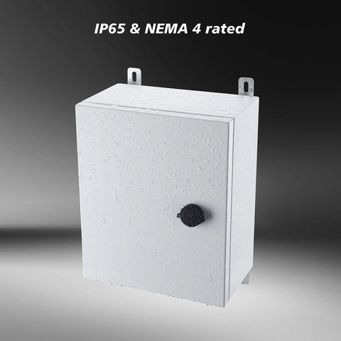 IP65 Weatherproof Metal Wall Mount Enclosure Box For Electrical Controls And Components Built Tough Heavy Duty Steel Cabinet