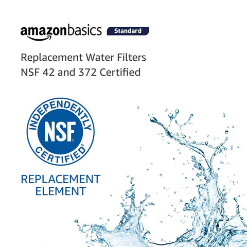NSF certified graphic for Three Pack Premium Refrigerator Water Filter Replacement For Samsung DA97-17376B And HAF-QIN Series
