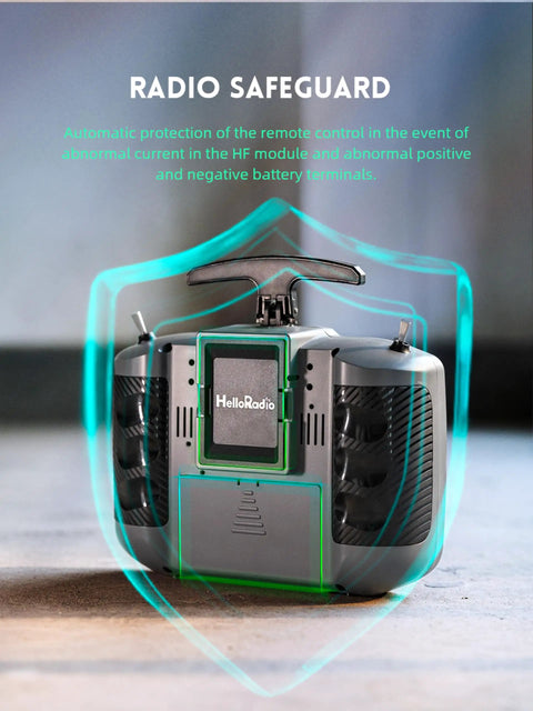 Pro Grade ELRS FPV Radio Transmitter With OpenTX EdgeTX Support CNC Hall Gimbals, AI Voice, in protective mode display