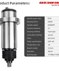 BT30 ATC Spindle Housing Kit With Five Premium Bearings Air Cylinder And Beefed Up Mounting Bracket For Smooth Rolling Killer CNC Router Setup, showing product parameters.