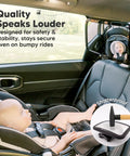 Wide 360 Degree Crystal Clear Baby Car Seat Mirror For Rear Facing Seats, Shatterproof Backseat View, Easy Install And Adjustable Headrest